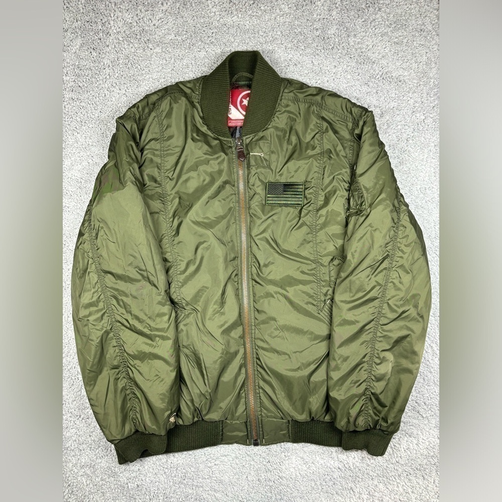 Mecca Coat Mens Extra Large Bomber Jacket Outerwear Streetwear Casual Camo